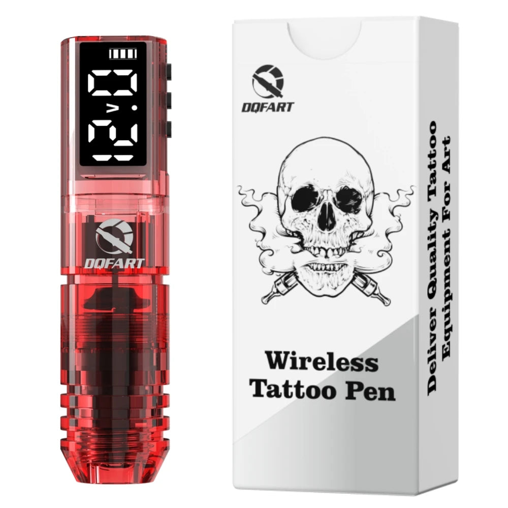 DQFART Hot Poseidon Wireless Tattoo Machine Pen 3Styles 6Colors 1600mAh Safe Professional Artists Creative Designs Beginner