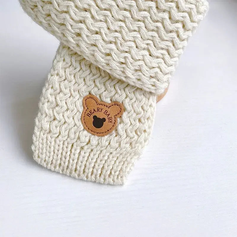 Christmas Toddler Scarf Winter Warm Baby Neck Warmer Fleece Lined Windproof Kids Unisex Scarf Cute Korean Style Festival Gift