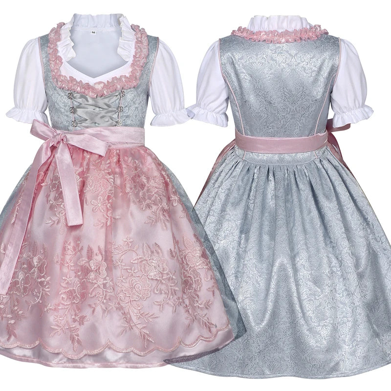 Halloween Carnival Cosplay Costume German Oktoberfest Maid Dress Woman Bavarian Traditional Embroidery Outfits Performance Girl