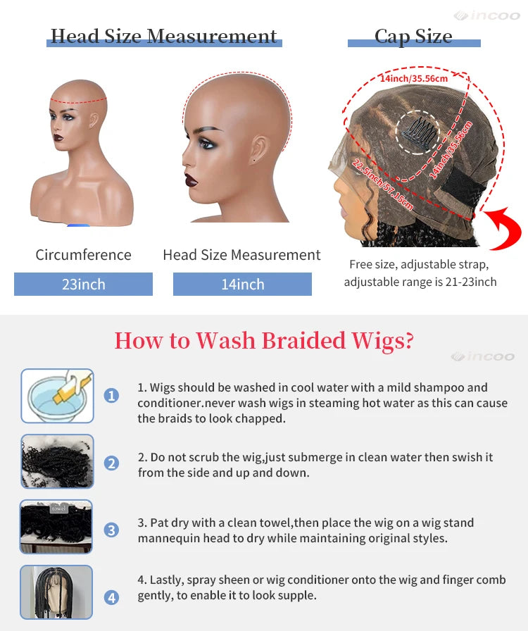 Synthetic Handmade Bantu Braided Wigs Full Lace Cornrow Braids Full Lace Wigs Bun Box Braids Wigs With Baby Hair For Women 12''