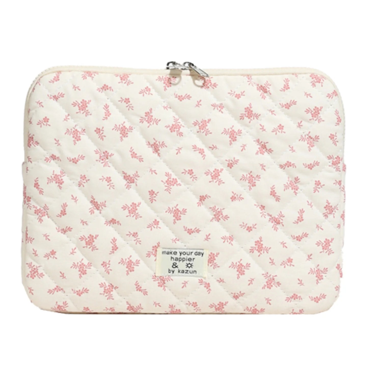 Flower Printed Laptop Sleeve Case Bag for Quilted Protective Laptop Case Computer Sleeve Clutches for 11-15 Inch Laptop Tablet