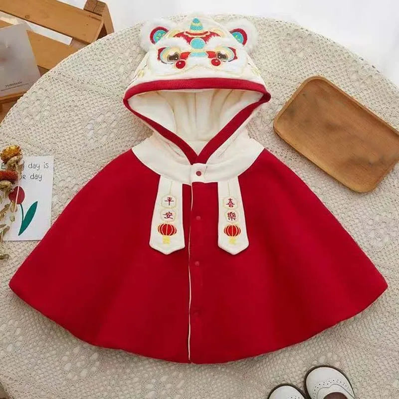 New Chinese Traditional Style Autumn/Winter New Year Cloak Clothes