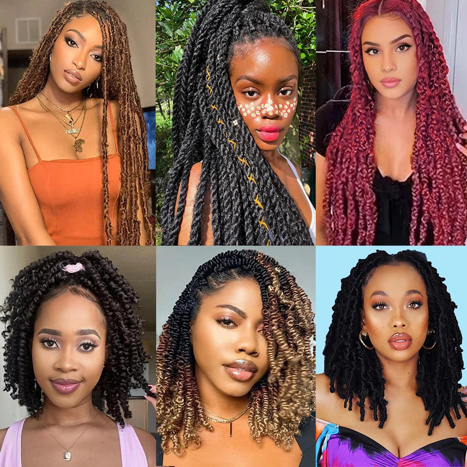 Donghou Ombre Blonde Ginger Afro Twist Hair 350 1B 30 27 613 Bug Colors Springy Twist Braiding Hair for Soft Locs Marley Braids