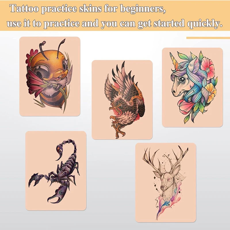 30/20/10/6/3/1PCS  Tattoo Practice Skin Silicone Fake Skin Double-Sided for Permanent Makeup Training Supply Tattoo Accessory