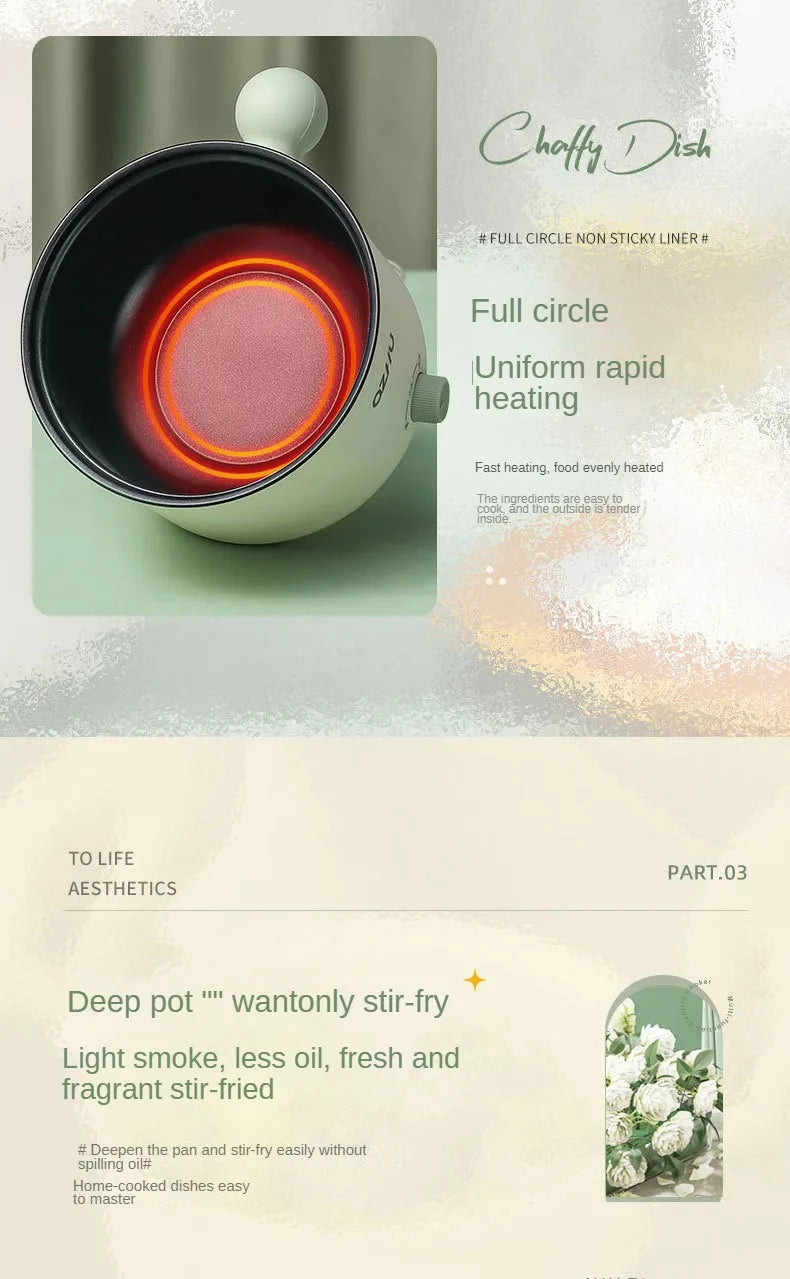 Mini Pot for Baby Electric Rice Pot Multicooker Hotpot Stew Heating Pan Noodles Eggs Soup Porridge Steamer Rice Cookers
