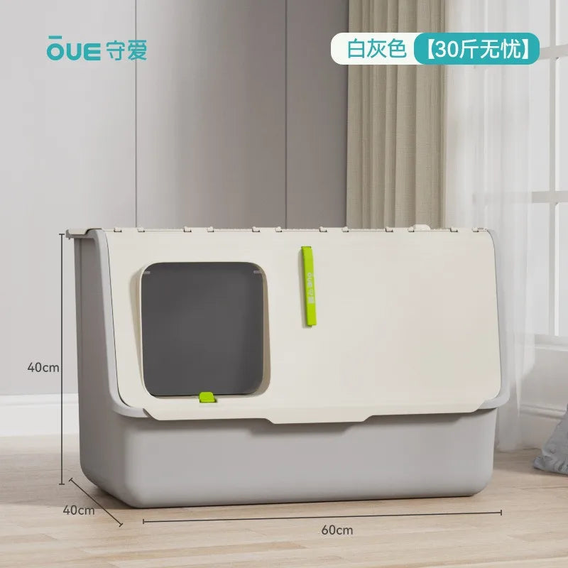 Large Enclosed Cat Toilet Waterproof Removable Washable Cat Litter Box Pet Cleaning Products Accessories Cat Bedpans Supplies