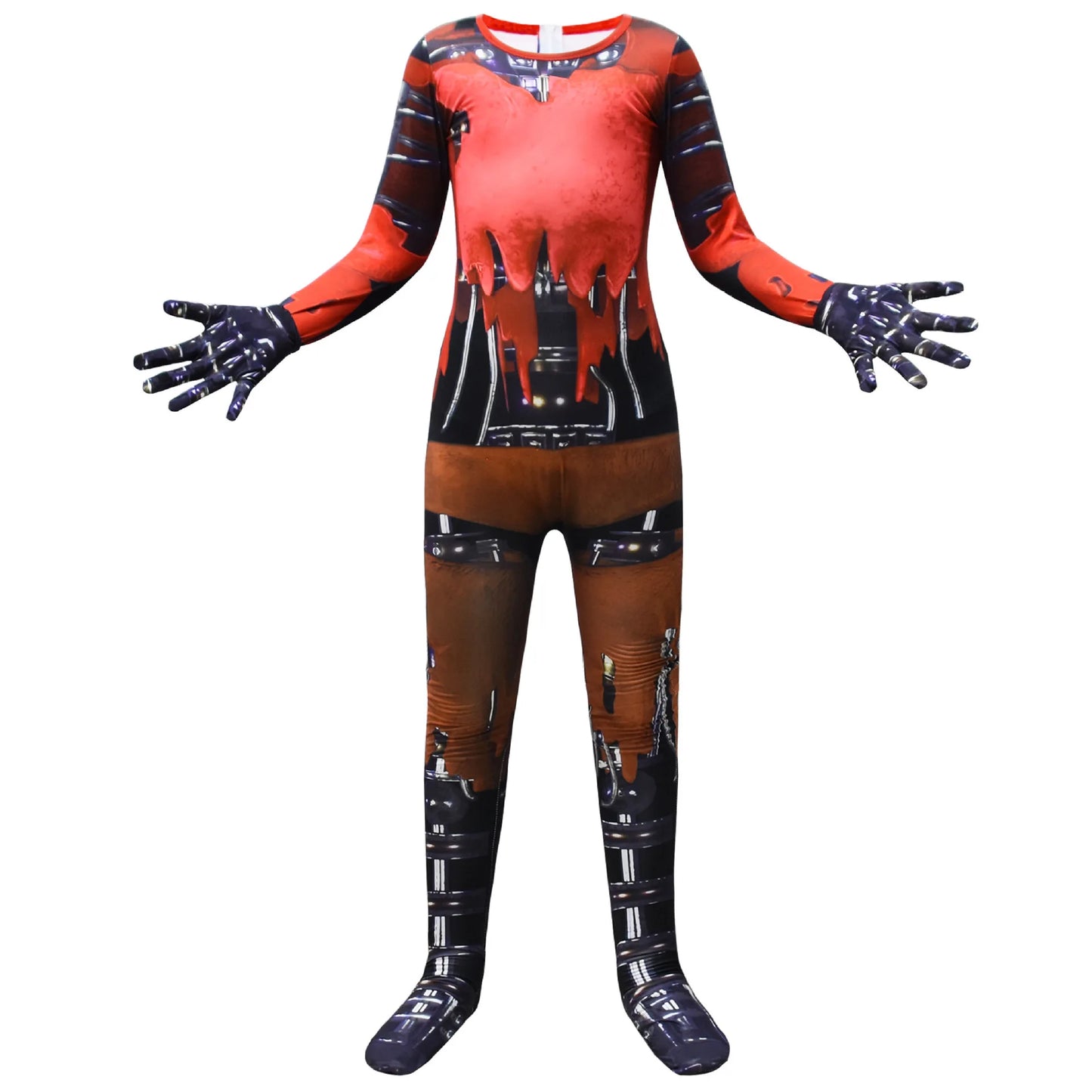 Kids Horriable Halloween Costume Five Nights F-Freddyeds Jumpsuit Cosplay Nightmare BonnieD Wolf Anime Christmas Gift for Boys
