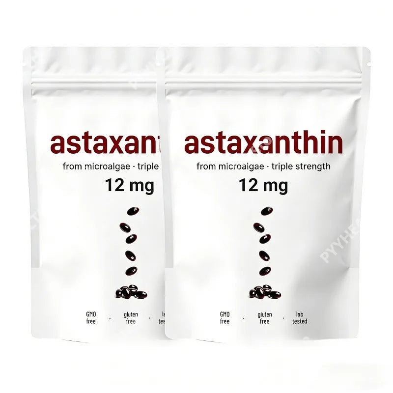 Astaxanthin 12mg Softgels - Daily Antioxidant Support, Non-GMO, Gluten-Free, Soy-Free, 120 Capsules for Adults