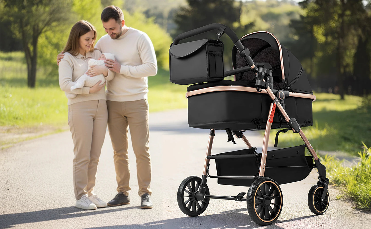 3-in-1 Baby Stroller Convertible Car Seat Carrier Newborn