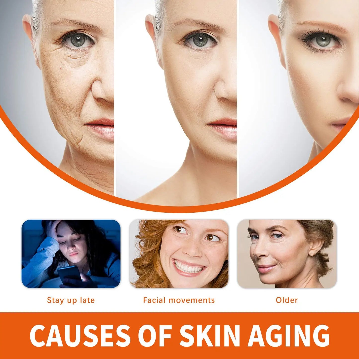 Collagen Wrinkle Remover Face Serum Firming Lift Anti Aging Fade Fine Lines Whitening Brighten Moisturizing Skin Care Cosmetics