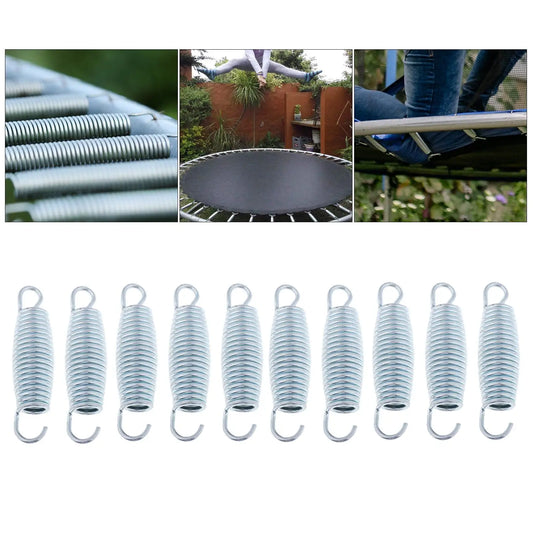 10 Pcs Stainless Steel Chrome-plated High Strength Professional Trampoline Springs Trampolines Hardware Accessories 3.5-6.5''
