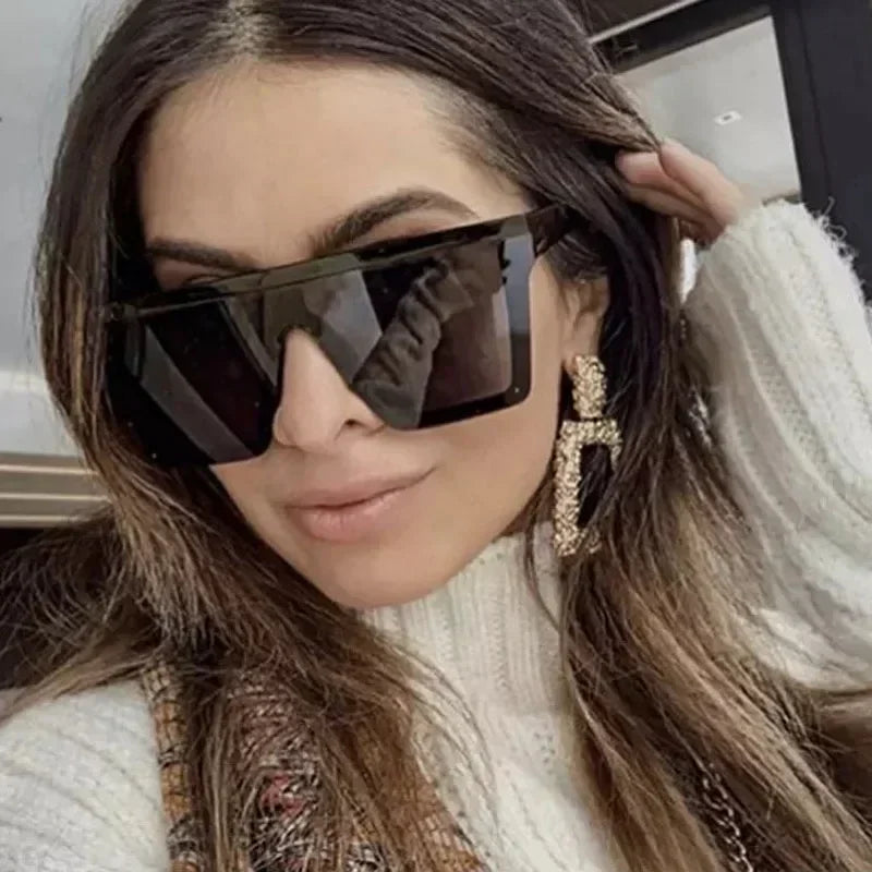 Rectangle Fashion Sunglasses Women Popular Square Retro Sun Glasses for  Men Summer Colors Mirror Oculos De Sol