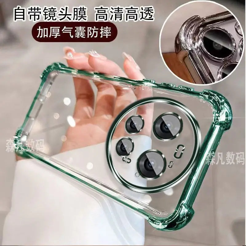 For Xiaomi 17 Ultra Case Luxury Electroplated Airbag Transparent TPU Cover For Mi Xiaomi17 Ultra Shockproof Bumper Funda