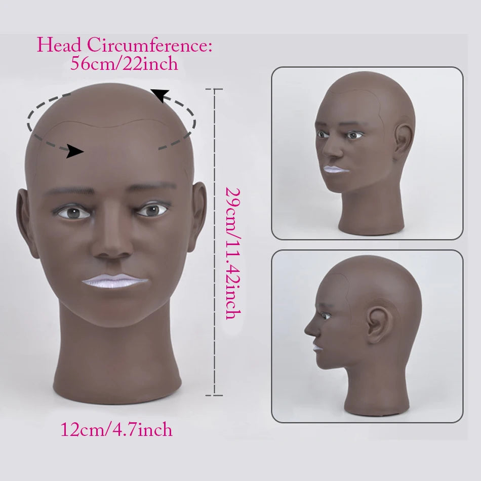 Mannequin Head Wig Stand With Adjustable Wig Tripod Stand Holder For Wigs Making Display With T Pins/Wig Cap Training Practice
