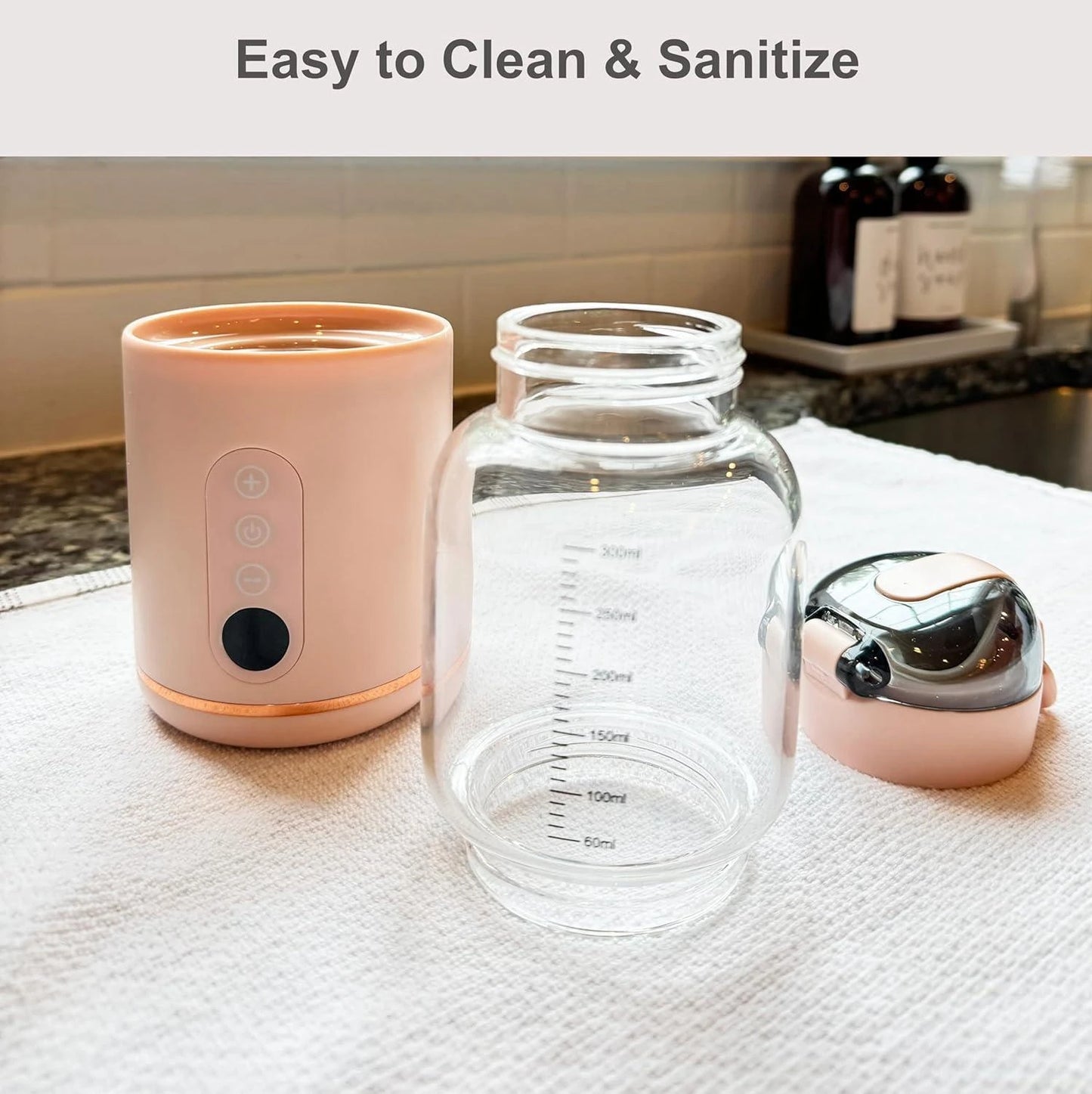 Portable Bottle Warmers For Baby Milk USB Rechargeable 37-55℃ Temperature Control Wireless Electric Baby Bottle Heater On-the-go