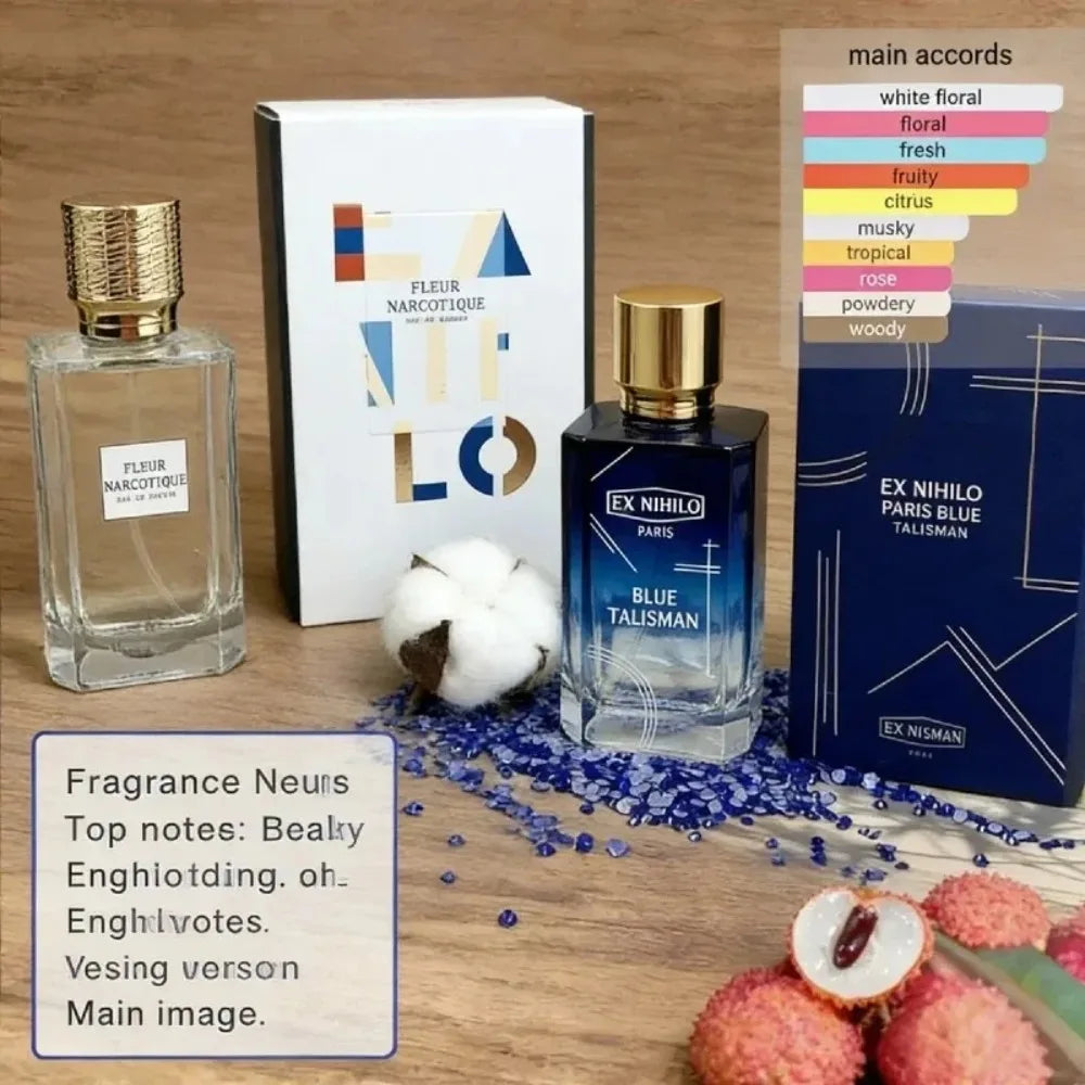 Mystique of The Blue Talisman 100ml Luxury Unisex Perfume Enchanting Woody Floral Scent with Pheromones, Long Lasting Cologne