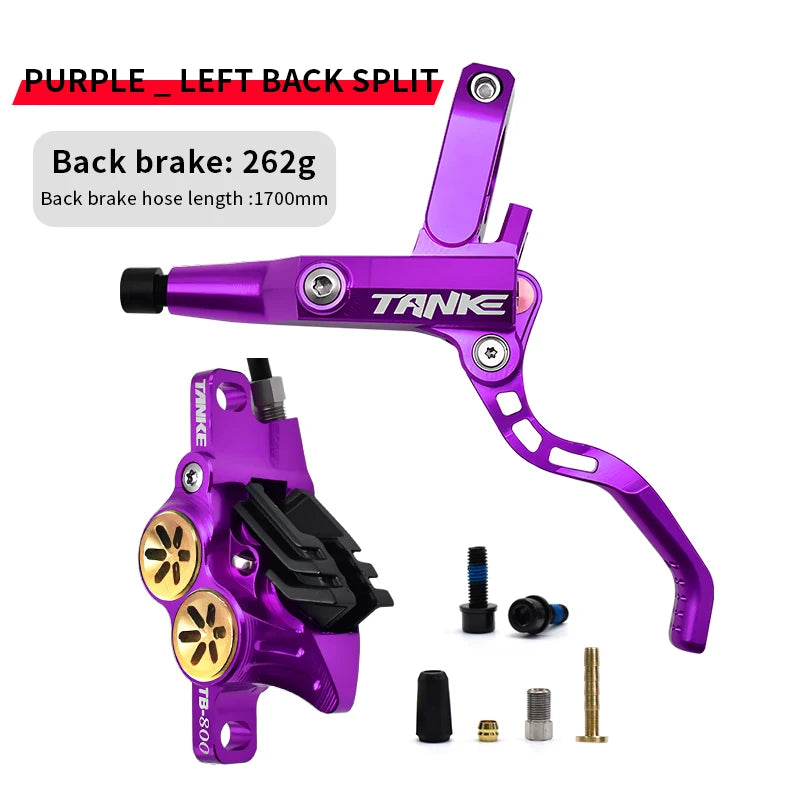 TANKE MTB 4-piston hydraulic disc brake 900/1700mm, 4-piston brake pad in resin, oil pressure AM DH road MTB ultra-light disc br