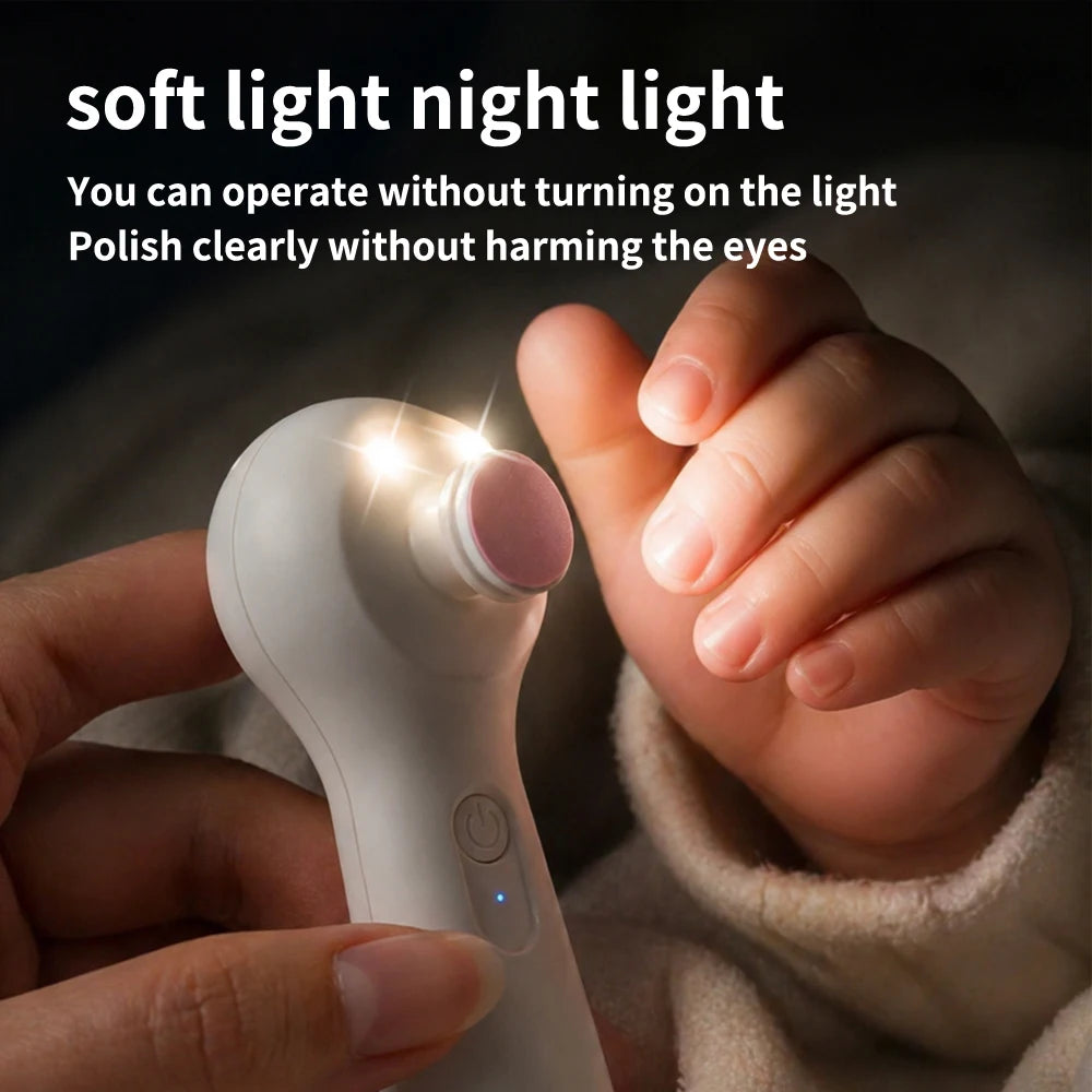 Rechargeable 6 In 1 Electric Baby Nail Trimmer, Low Noise Safe Nail Sharpener, Multifunctional Infant Kids Nail Care Cutter