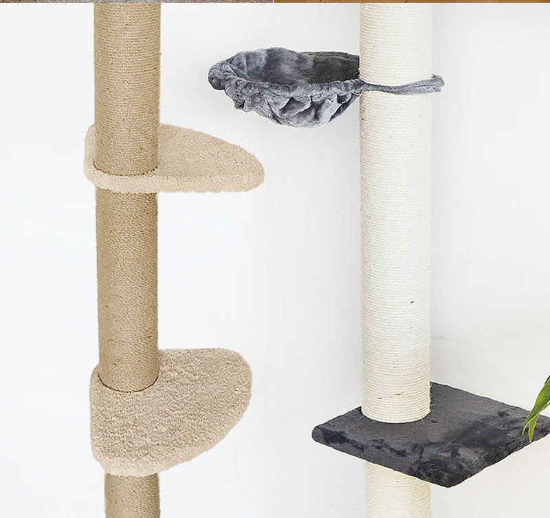 DIY Cat Tree Accessories Cat Scratching Post Scratch Support Ceiling Cat Climbing Tower Platform Cat House Hammock Pet Furniture