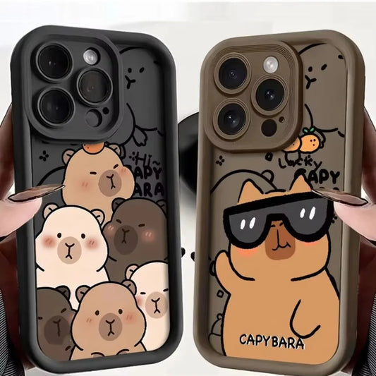 Cute Capybara Phone Case For Xiaomi Redmi Note 14 13 12s 12 11 10 9s 9 8 7 A5 Pro Plus 4G 5G Soft TPU Back Cover