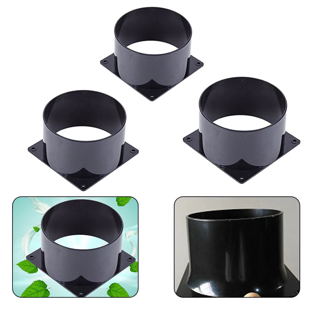ABS Wall Flange Connector 75mm/100mm/120mm For Ventilation Pipe Air Ducting Connection Indoor Ventilation Equipment Accessory
