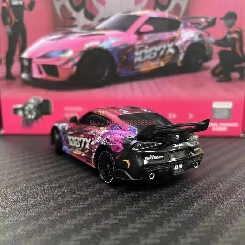 JXC1:43 Supra 1087X RC Drift Car Diecast Metal Body Static Model Grade Gyro 4WD Full Proportional Mini RC Vehicle for Collectors