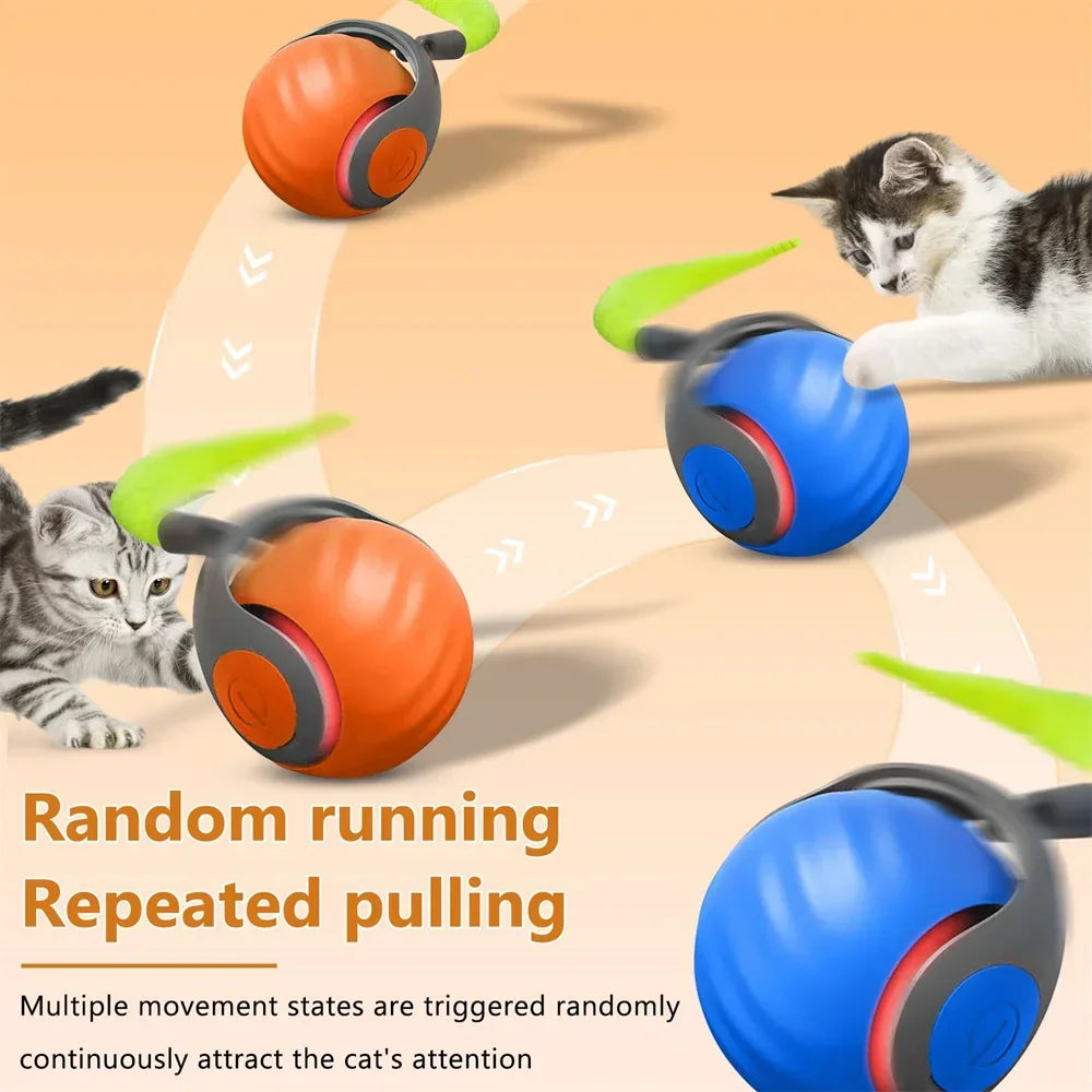 Smart Interactive Speedy Tail 2.0 Cat Toy Automatic Moving Ball Toy for Cats And Dogs Touch Motion Rolling Pet Ball