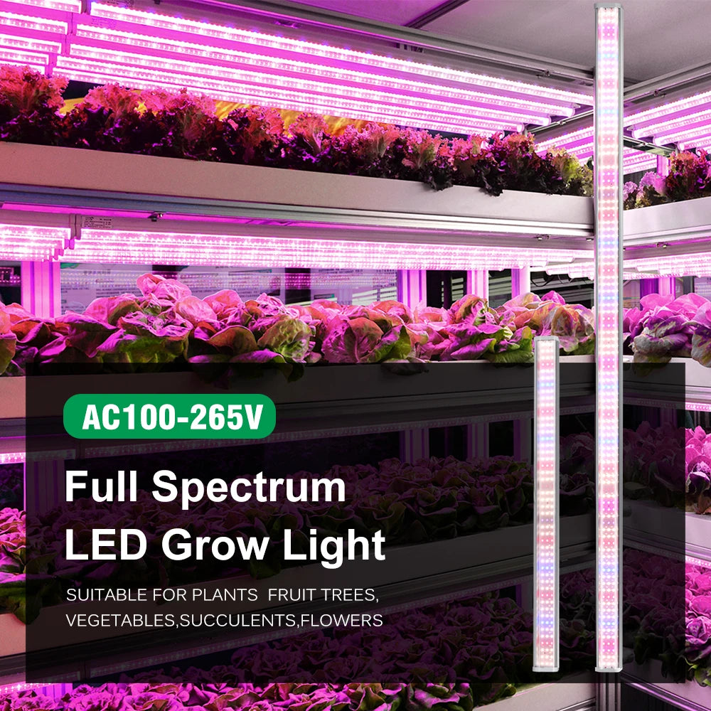 LED Grow Light Bar SMD2835 AC100-265V For Plants Fruit Trees Full Spectrum LED Grow Light For Veg Flowers