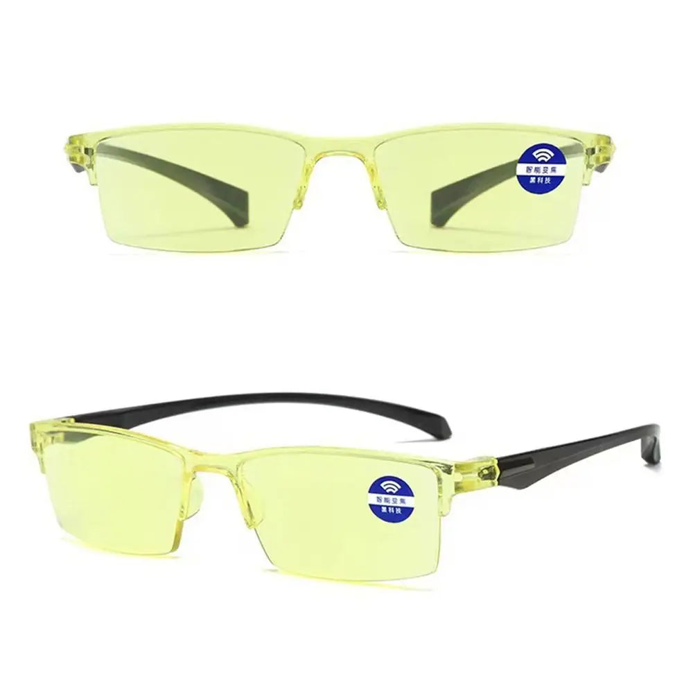 New Anti Blue Ray Reading Glasses Smart Automatic Zoom Reading Glasses Autofocus Power +1.0(100) ~ +7.0(700) Half-Rim Unisex