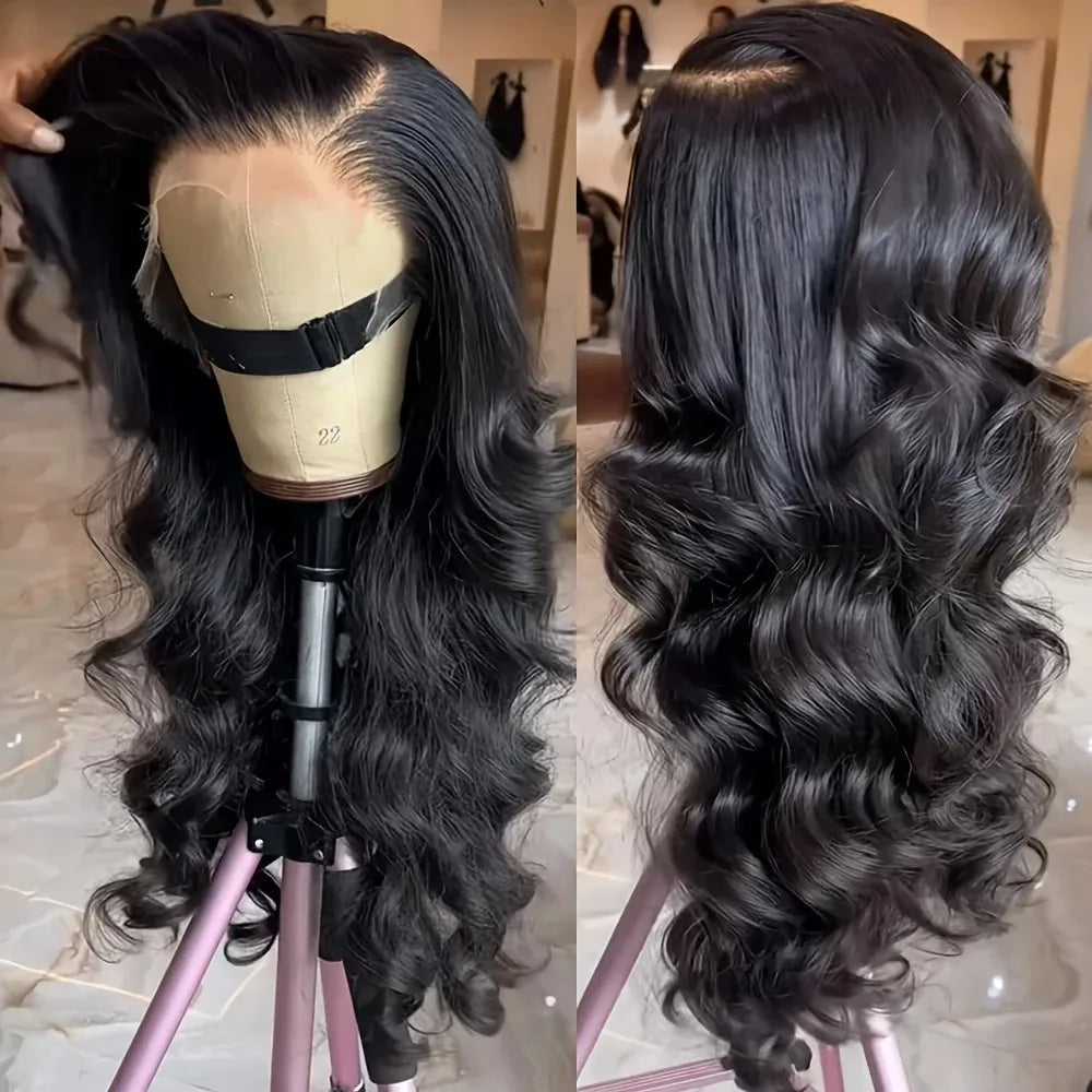 White Wig Body Wavy Lace Front Wig 13x4 HD Heat Fiber Pre Plucked Synthetic And Blend For Women Daily Wear Clearance Cosplay