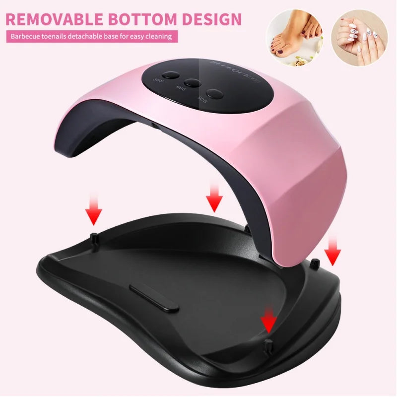 Nail Art Tools Nail Dryer Machine UVLED Nail Lamp Nail Dryer for Nail Gel Polish Curing with Smart Sensor Manicure Pedicure Tool