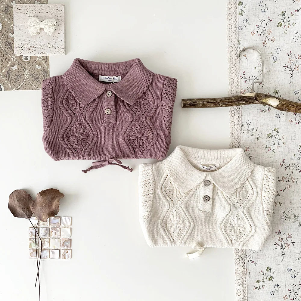 Spring Newborn Infant Toddler Baby Girl Boy Rompers Warm Knit Jumpsuit Long Sleeve Soft Outfits Clothing Baby Winter knit Romper