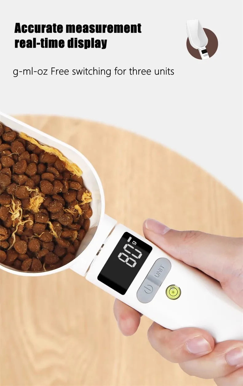 800g/1g Portable LCD Digital Kitchen Scale Home Electronic Measuring Tool  Pet Dog and Cat Digital Feeding Bowl Weighing Spoon