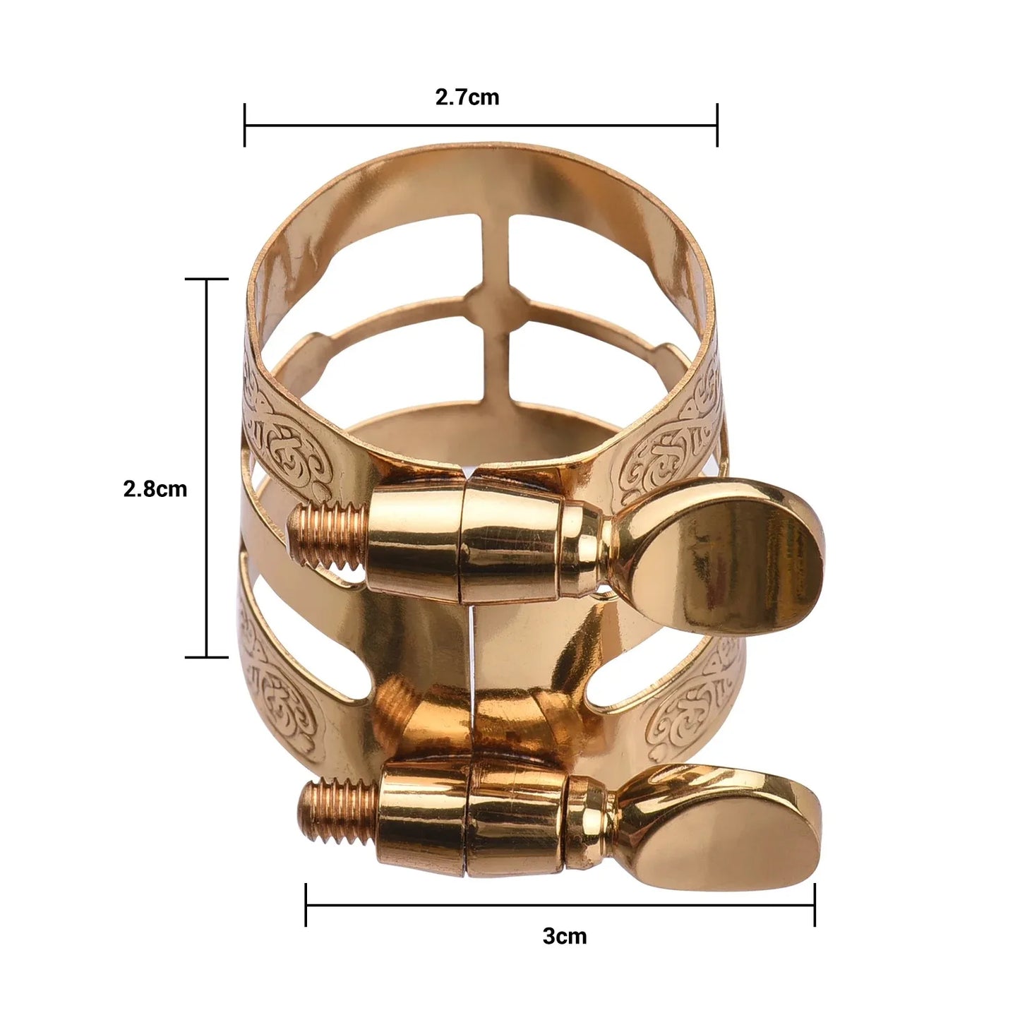 Double Screw Adjustment Saxophone Ligature Compact Durable Sax Ligature Saxophone accessories for Alto Saxophone