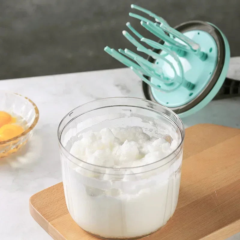 Kitchen Cooking Tools Silicone Semi-automatic Egg Beater Cake Tools Mixer Manual Mixer Self-rotating Egg Beater Egg Supplies