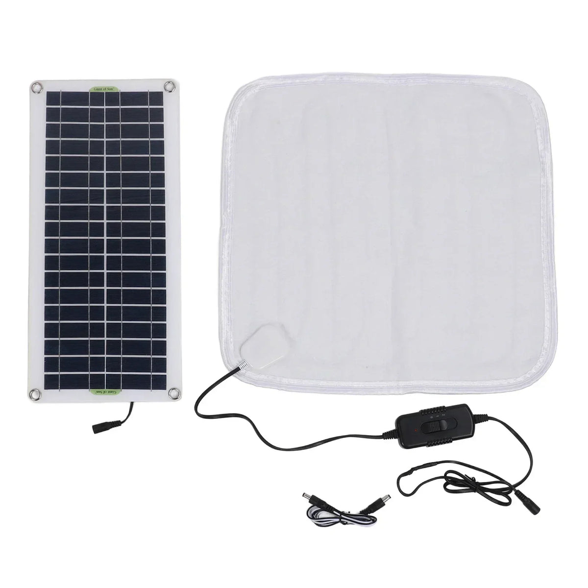 Solar Power Electric Heating Blanket for Winter Pets Warm Pad Protable Cat Dog Bed Warmer Heating Pad 12V 50W Solar Power Panel