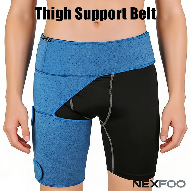 Hip Support Brace & Groin Bandage – Targeted Relief for Thigh, Hamstring, Pulled Muscle, Arthritis, Bursitis & Sciatica