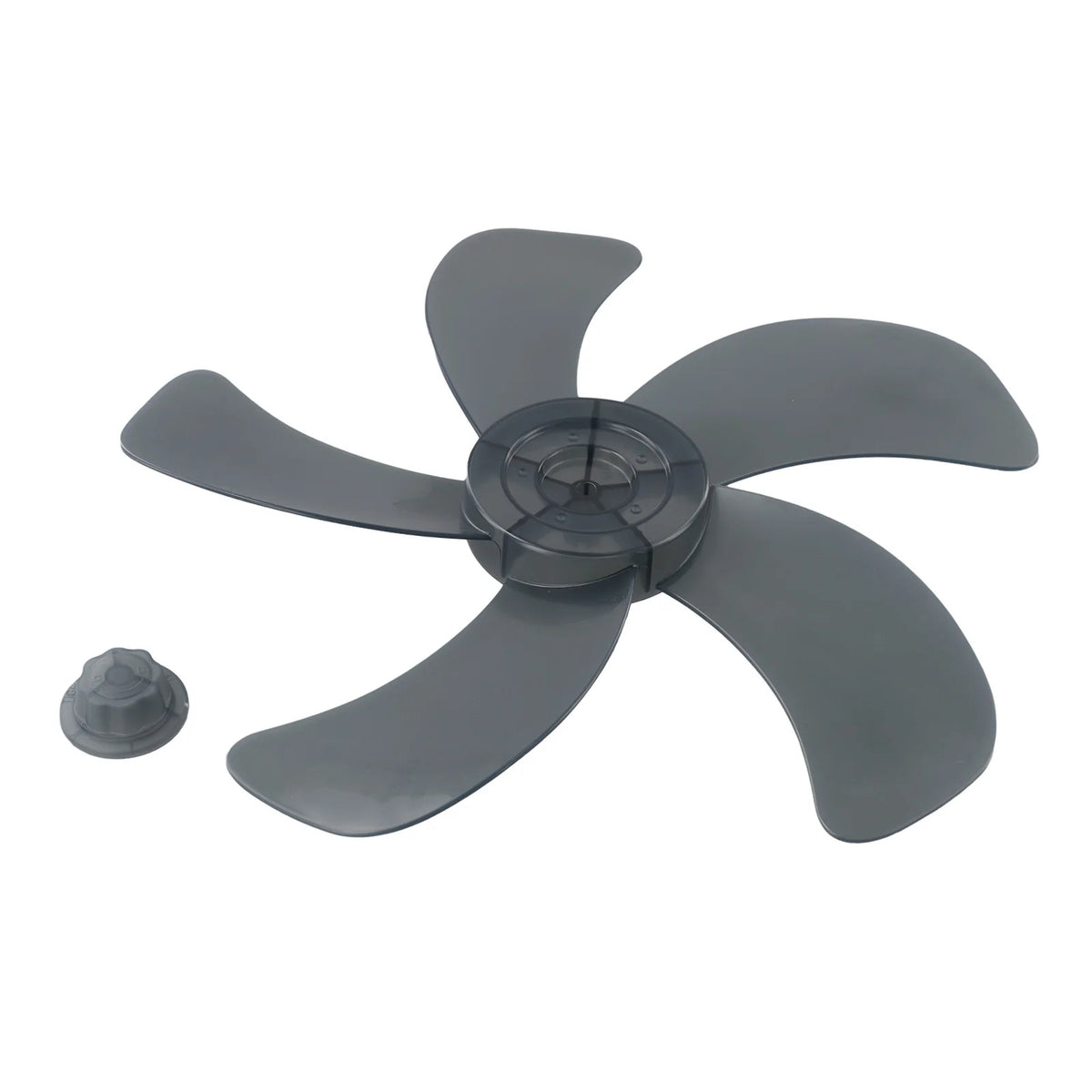 1 Pcs 16 Inch Household Plastic Fan Blade Five Leaves With Nut Cover For Pedestal Fan Table Fanner Accessory