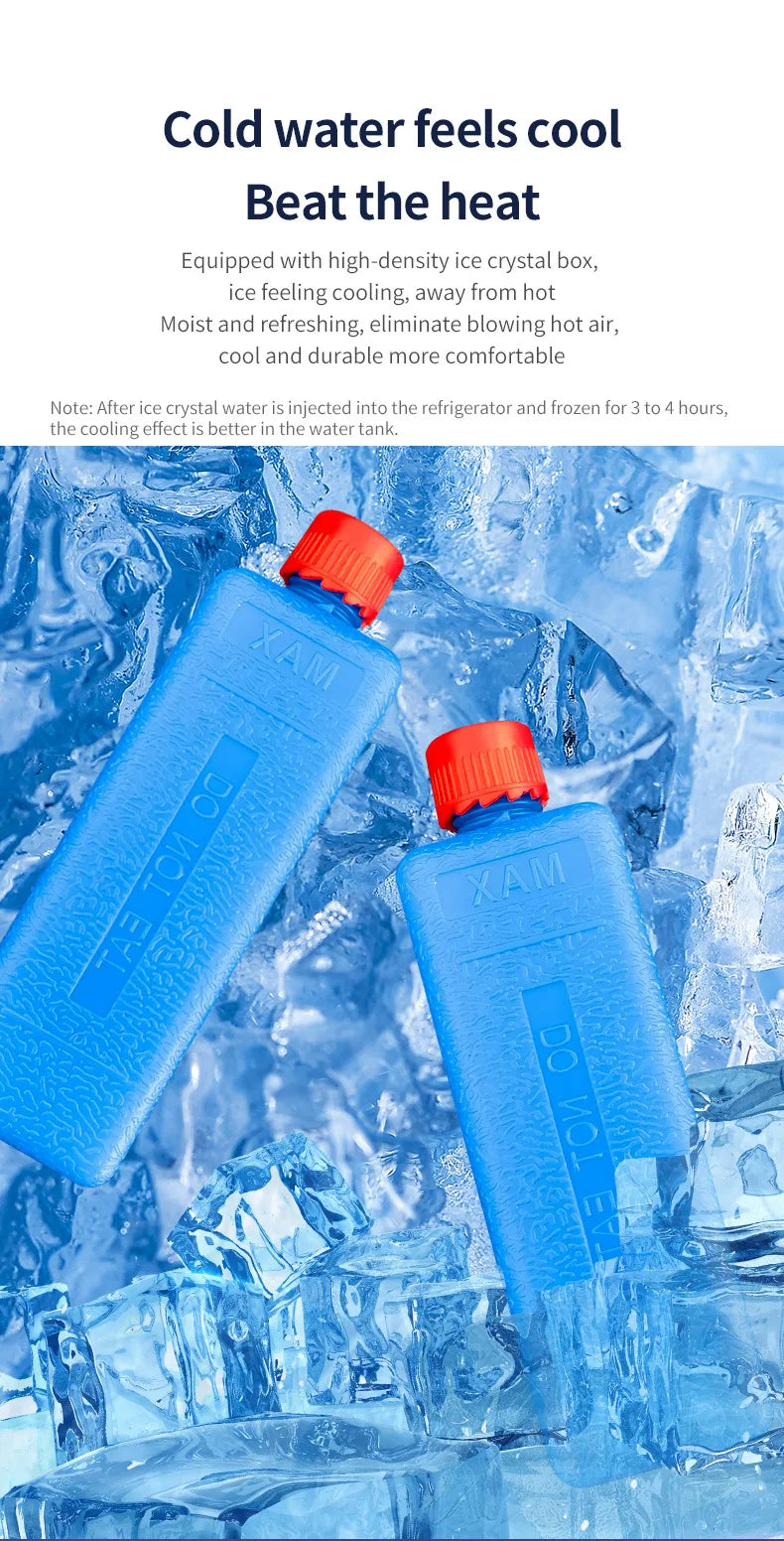 Portable Air Conditioner Fan Intelligent Cooling Fan with Remote Control Wide-angle Air Supply Ice Crystal for Home Use