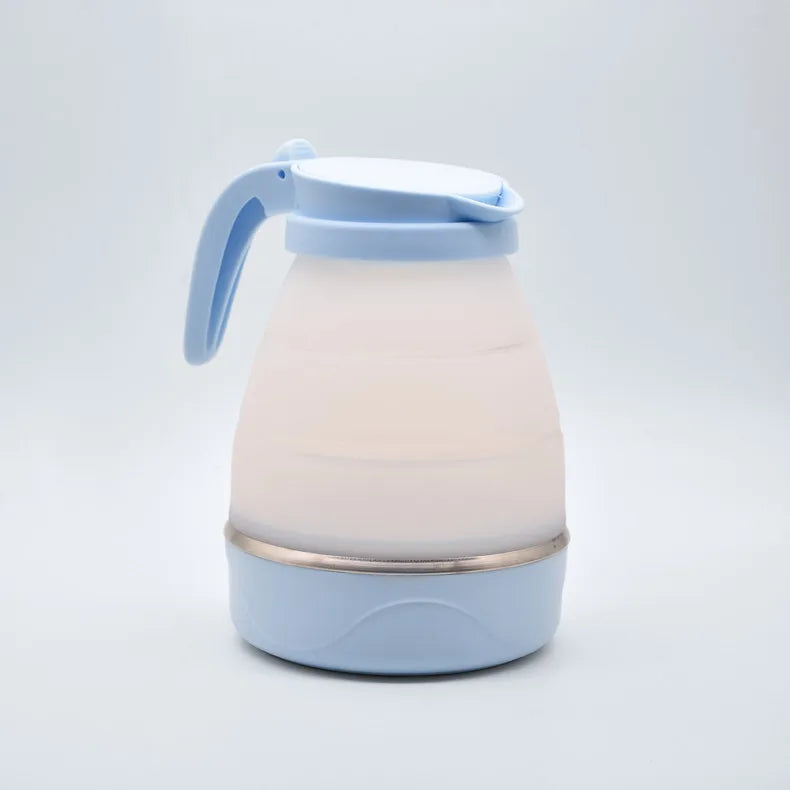 JFBONIN 0.6L Mini Folding Kettle Portable Water Heater 600W Silicone Compression Electric Kettle Home Kettle Easy To Travel