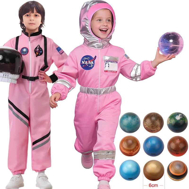 Fantasy Space Astronaut Kids Clothes Halloween Spacesuit Carnival Party Girls Outfits Festival Performance Children's Clothing