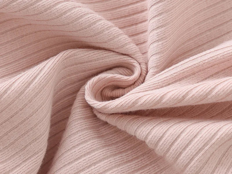 Autumn Zipper Baby Onesie Ribbed Knit Footed Romper Long Sleeve Solid Color Jumpsuit for 0-12M Newborn Infant Outfits