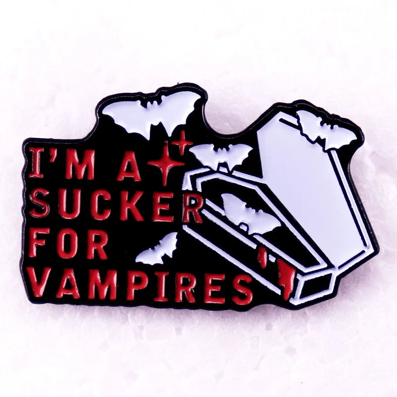 Horror Halloween Costume Accessories Cartoon Skeleton Ghost Enamel Pin Men's Backpack Badge Clothes Accessories Wholesale