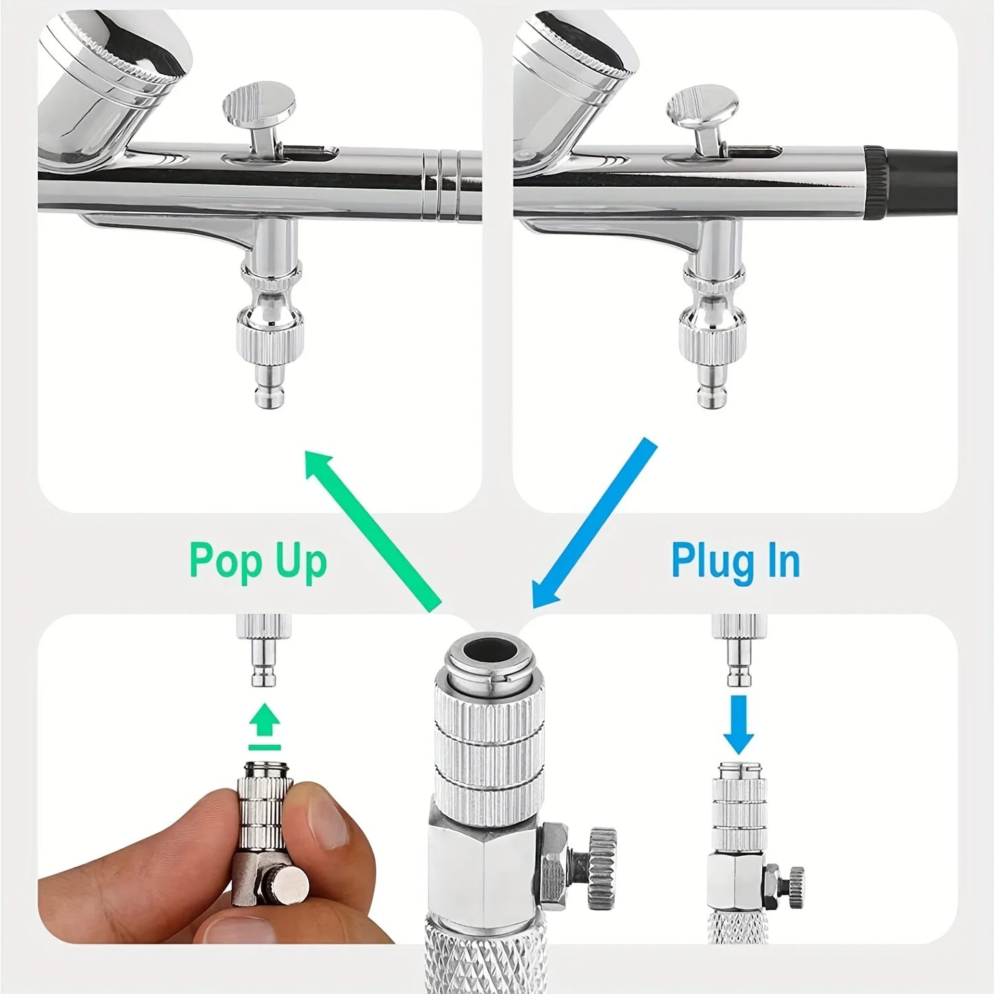 Joystar 14pcs Airbrush Adapter Set, Airbrush Quick Release Disconnect Couplers  for Air Compressor, Airbrush Hose