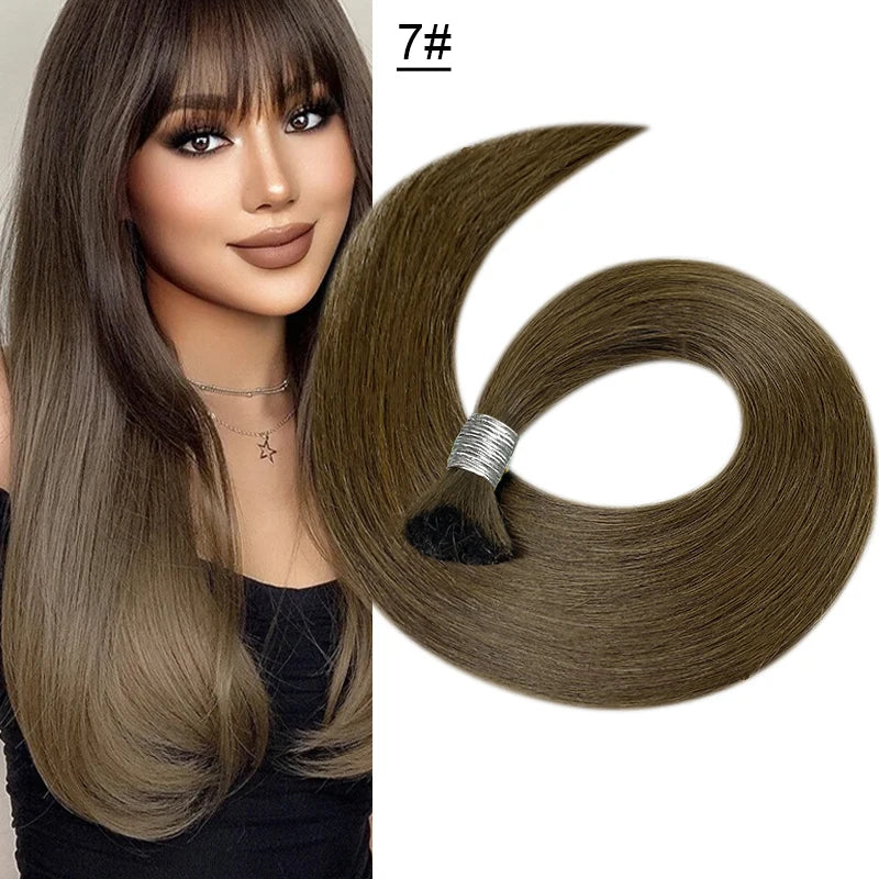 Human Hair Bulk No Weft Virgin Remy Hair Vietnamese Hair Straight Hair Bulk Real Natural Hair No Weft For Braiding Wholesale