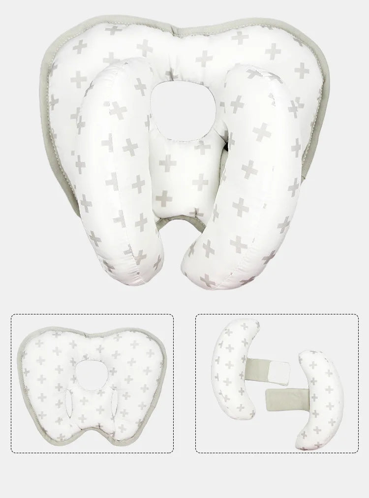 Infant Head Support Pillow for Car Seat Stroller Baby Neck Support Cushion with Adjustable Straps Child Head Rest Travel Pillow