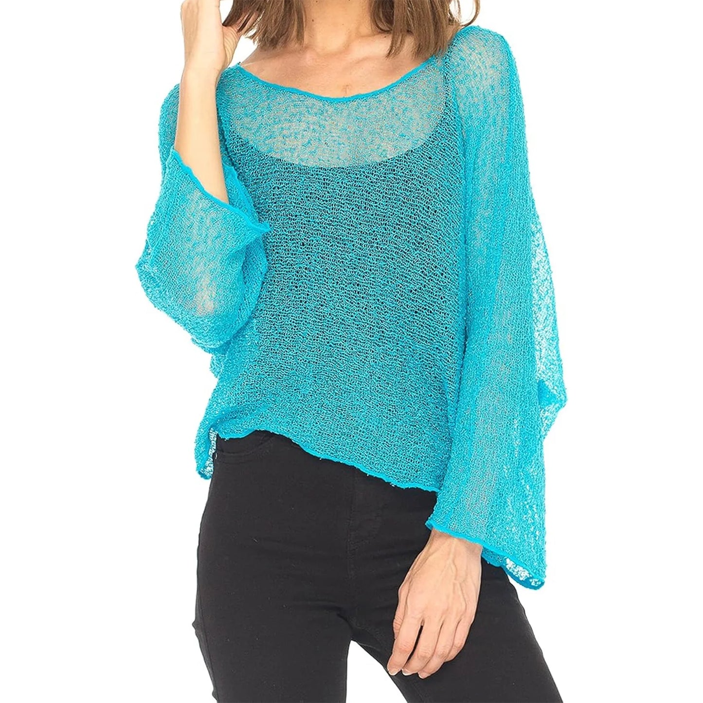 Summer Irregular Knitted Cover-ups Crop Tops Y2k Aesthetic Vintage Smocked T-shirt Boho Beach Vacation Going Out Pullovers Tees