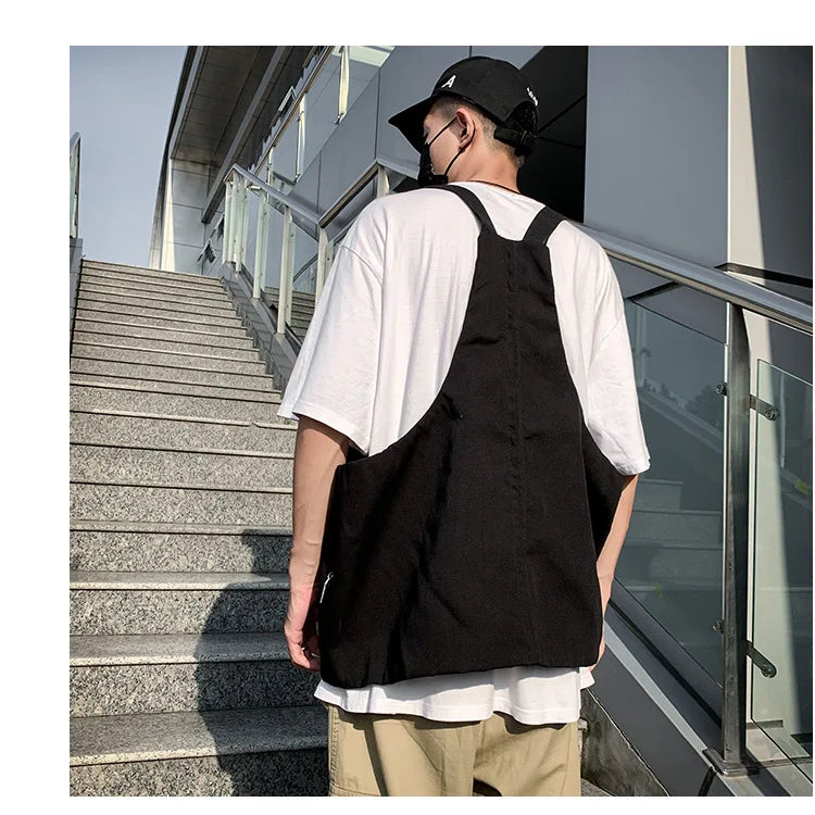 Multifunctional Cargo Vest Chest Bag Men Women Street Hip Hop Backpack Multi-purpose Wearable Crossbody Bags