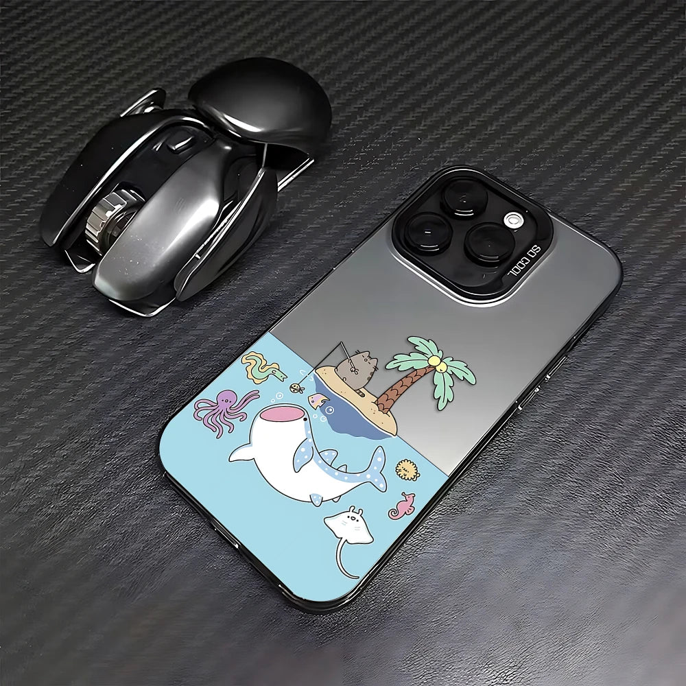 Cute P-Pusheens Phone Case For iPhone 17 16e 16 15 14 13 12 11 mini Pro Max X XR XSMAX 8 7 Air Plus Anti Fall Matte Back Cover