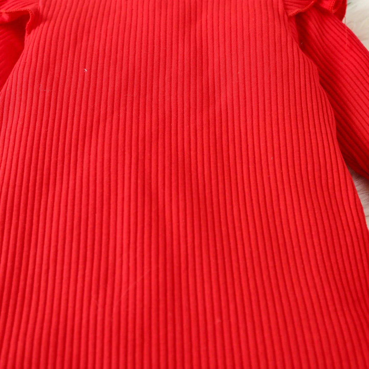 Prowow Baby Girls Christmas Outfits Set Red Bodysuit+Plaid Deer Suspender Dress Set 3pcs My First New Year Costume For Baby 2026